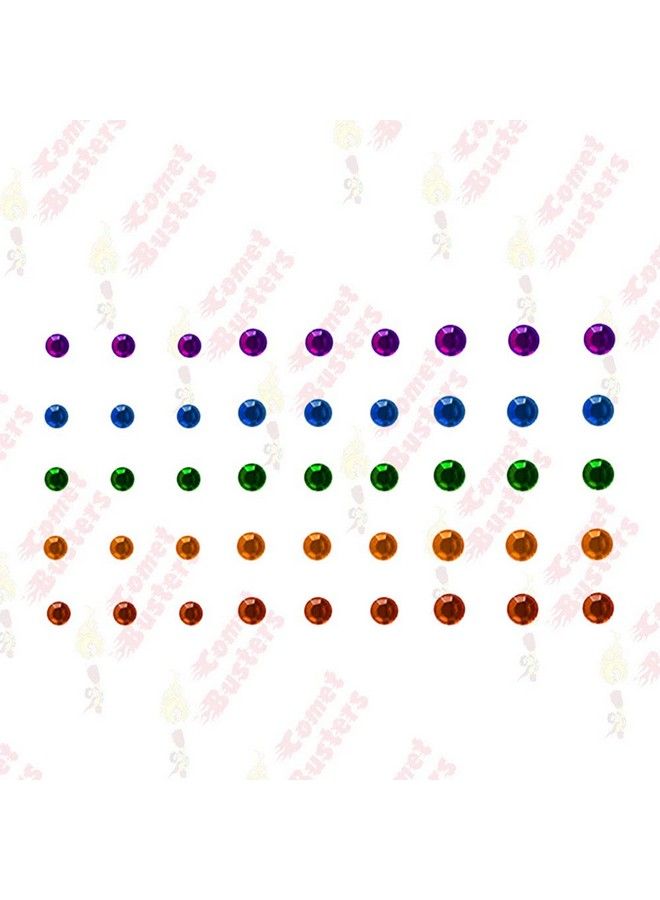 Comet Busters Beautiful Multicolor And Multisize Stone Bindi (Bin1015) - Image 5