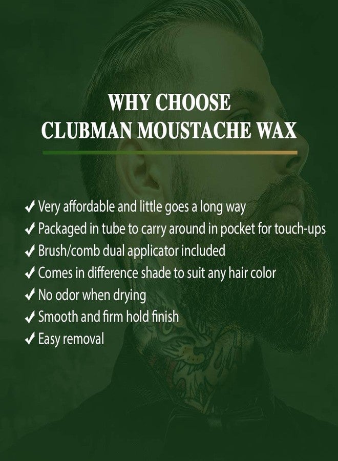 Clubman Moustache Wax Neutral 0.50 oz (Pack of 8) - Image 3