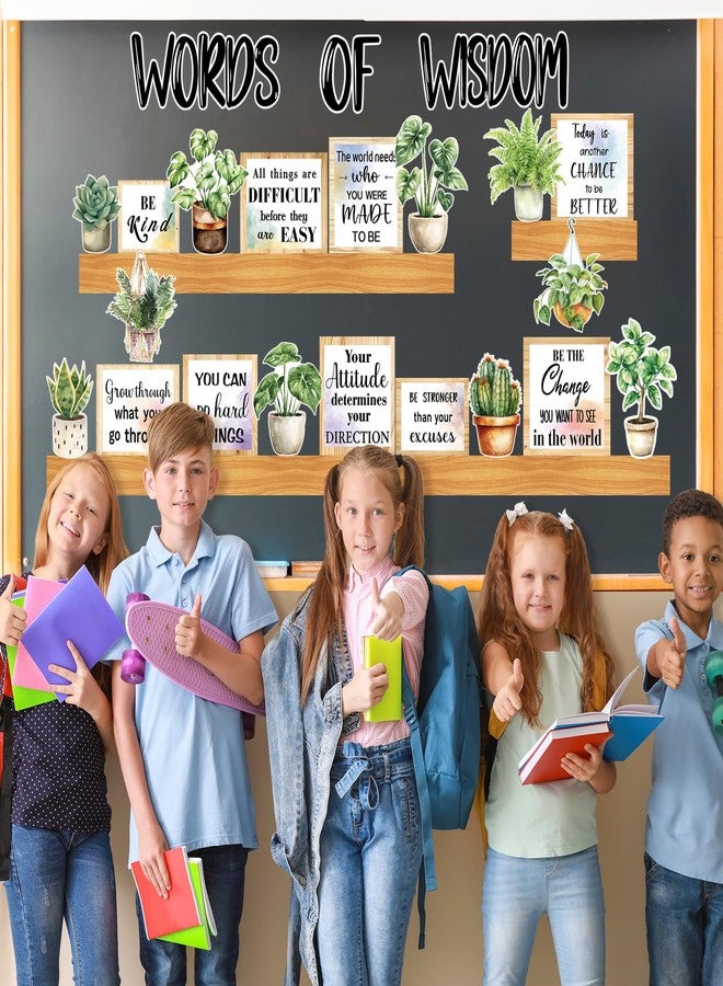 Hedeey Bookshelf Bulletin Board Set Classroom Bulletin Board Sets Back to School Plant Motivational Classroom Decor Reading Bulletin Board Set for School Office Home Library Classroom Wall Supplies - Image 5