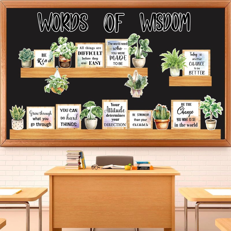 Hedeey Bookshelf Bulletin Board Set Classroom Bulletin Board Sets Back to School Plant Motivational Classroom Decor Reading Bulletin Board Set for School Office Home Library Classroom Wall Supplies - Image 1