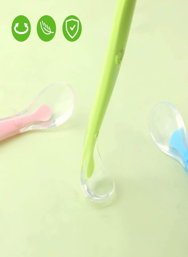 Nibbler Baby Feeding Spoon Set of 2 with Ultra Supple 100% Silicone Tip,Bpa Free Material with Food Grade Silicone Tip,Self Feeding Utensil,Baby Weaning Spoon for Kids - Image 4