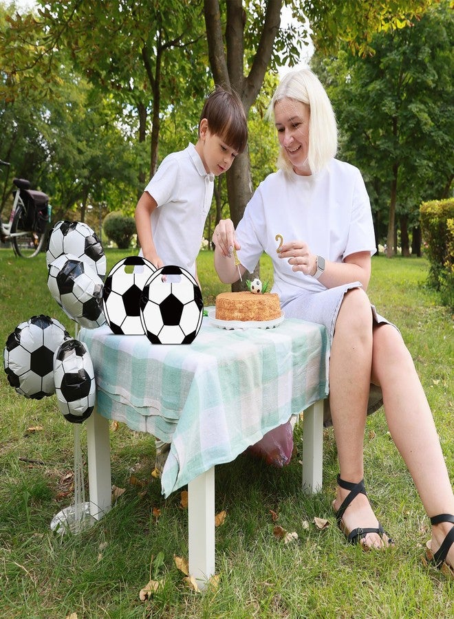 BLSUREFYX 24pcs Soccer Party Snack Bags Soccer Themed Sealed Candy Bag with Handle Reusable Soccer Goodie Bag with Stand-up Bottom for Kid Teen Toddler Adult Soccer Party Sport Game Day Practice Race Training - Image 3
