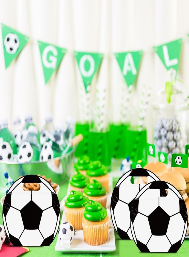BLSUREFYX 24pcs Soccer Party Snack Bags Soccer Themed Sealed Candy Bag with Handle Reusable Soccer Goodie Bag with Stand-up Bottom for Kid Teen Toddler Adult Soccer Party Sport Game Day Practice Race Training - Image 5