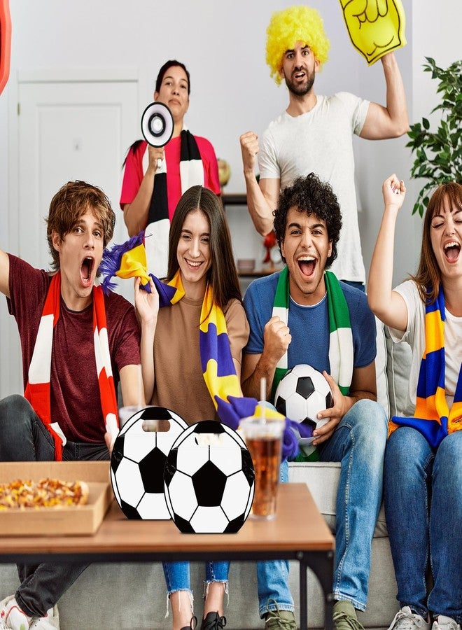 BLSUREFYX 24pcs Soccer Party Snack Bags Soccer Themed Sealed Candy Bag with Handle Reusable Soccer Goodie Bag with Stand-up Bottom for Kid Teen Toddler Adult Soccer Party Sport Game Day Practice Race Training - Image 2