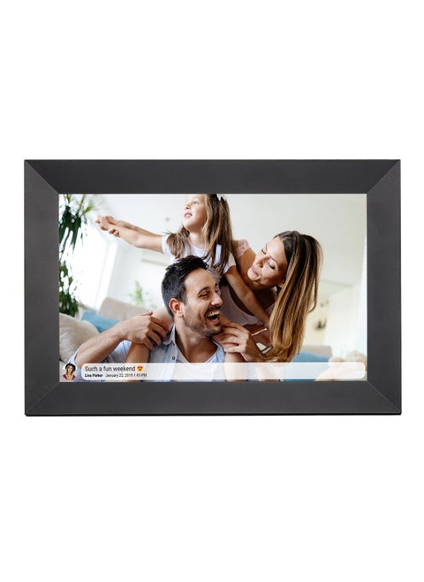 إطار صور رقمي WIFI، إطار صورة إلكتروني ذكي مقاس 10.1 بوصة مع شاشة لمس IPS مقاس 1280*800، وذاكرة مدمجة سعة 16 جيجابايت، ومشاركة اللحظات على الفور عبر التطبيق