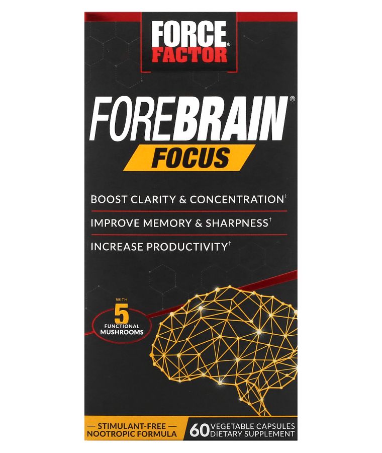 Force Factor Forebrain Focus 60 Vegetable Capsules
