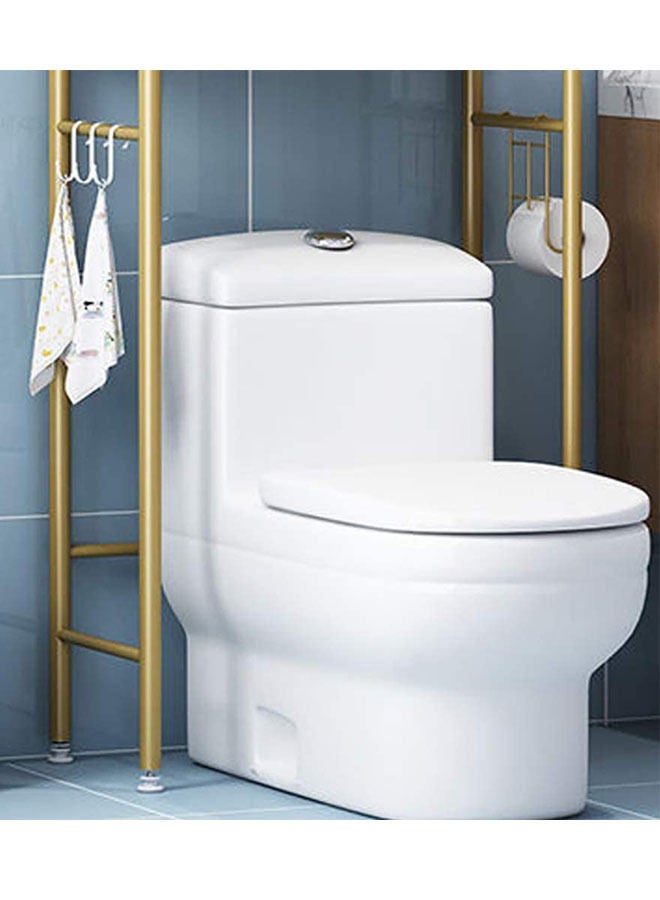 AGD Bathroom Storage Shelf Over the Toilet Three-Tier Metal Space Saving Gold - Image 3