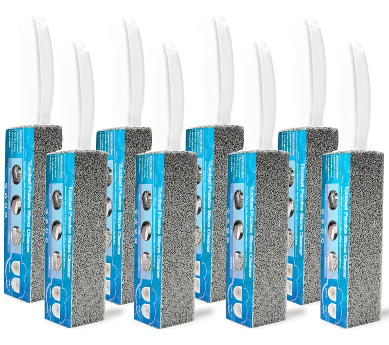 Tuodeal 8 Pack Toilet Brush Pumice Stone for Toilet Bowl Cleaning Scouring Stick for Hard Water Stains Limescale Calcium Rust from Toilets Bathtubs Grills Pools  Sinks