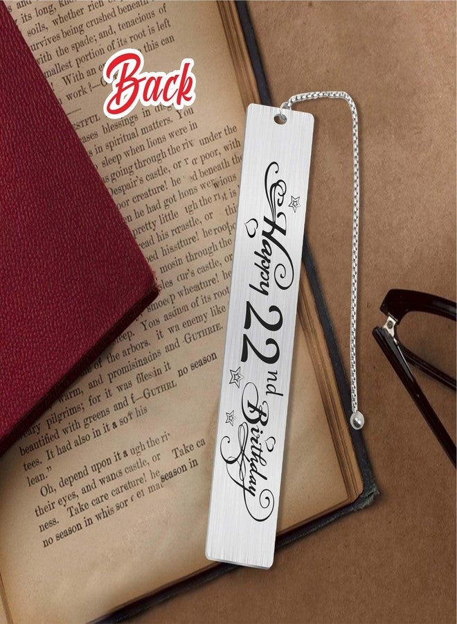 Jzxwan Happy 22nd Birthday Gifts for Women Men, 22 Year Old Birthday Bookmark Gift for Him Her, Happy 22 Yr Bday Book Mark for Female Male, 2003 Bd Present, 22nd Bday Card Decoration - Image 5