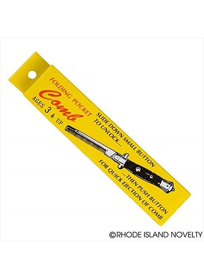 Rhode Island Novelty 9 Inch Stainless Steel Switch-Blade Combs Pack of 2  - Image 3