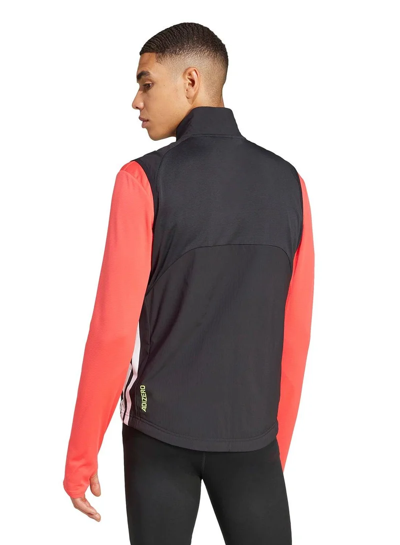 Adidas Adizero Vest M Black Vest Jackets For Men