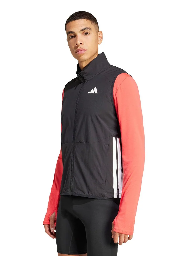 Adidas Adizero Vest M Black Vest Jackets For Men