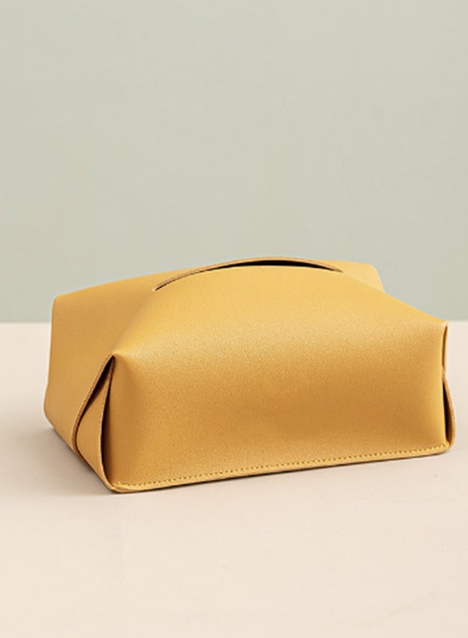 Waterproof PU leather tissue box, square tissue box, easy to draw paper, suitable for home living room, bedroom, kitchen, dresser countertop, office desktop