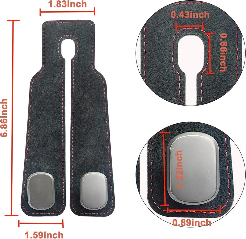 Xfopz Car Seat Hooks, Car Seat Back Storage Hook Double Hook, Headrest Hooks for Car, Car Hooks for Purses and Bags (2, Black) - Image 2