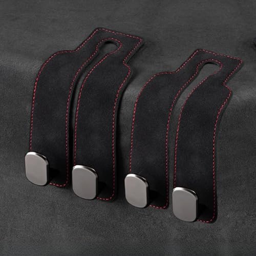 Xfopz Car Seat Hooks, Car Seat Back Storage Hook Double Hook, Headrest Hooks for Car, Car Hooks for Purses and Bags (2, Black) - Image 1