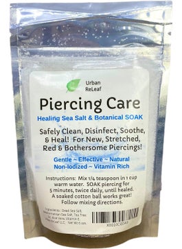 Urban ReLeaf Urban ReLeaf Piercing Care 6 oz. Bag, Soothing Sea Salt & Botanical SOAK. Aftercare Solution Concentrate, Makes 90 Cups. 