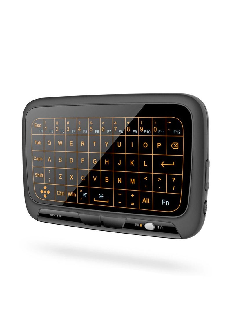 2.4GHz Backlit Mini Wireless Keyboard Full Touchpad with Backlight Remote Control for PC Android TV Box - H18 Plus