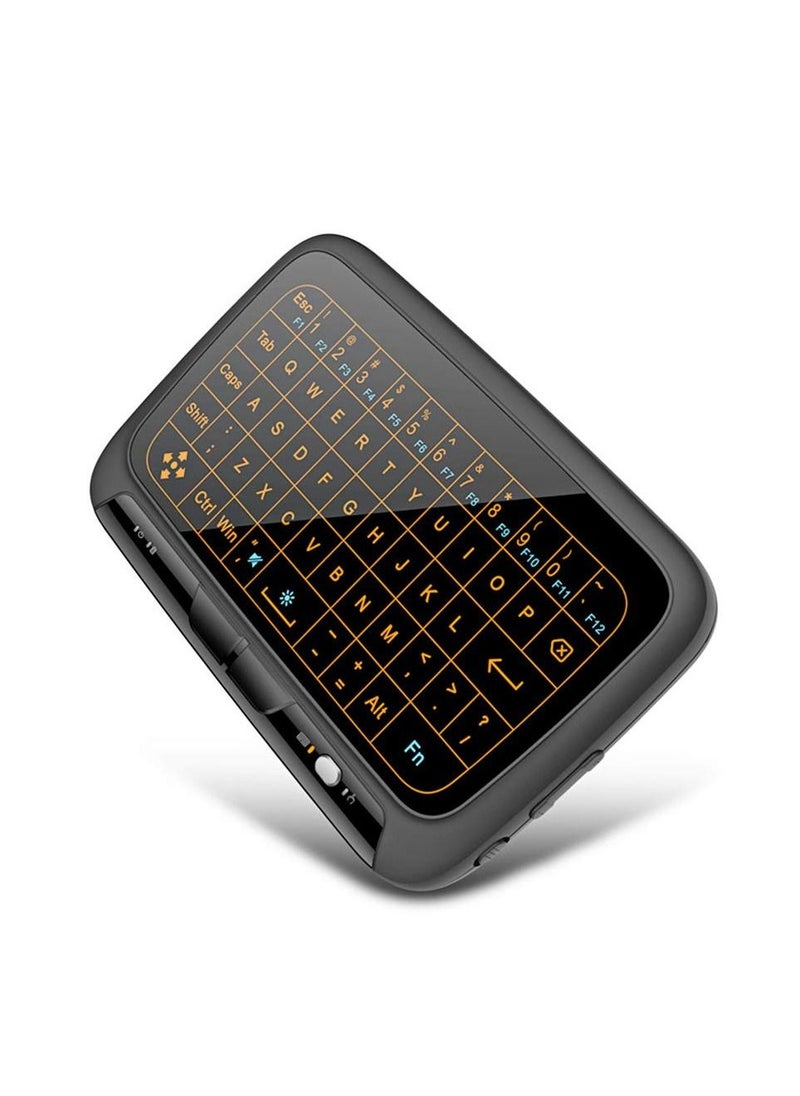 Generic 2.4GHz Backlit Mini Wireless Keyboard Full Touchpad with Backlight Remote Control for PC Android TV Box - H18 Plus  - Image 1