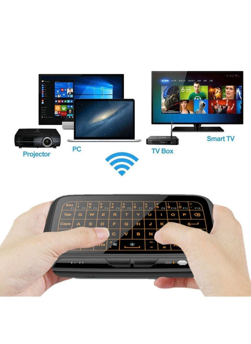 Generic 2.4GHz Backlit Mini Wireless Keyboard Full Touchpad with Backlight Remote Control for PC Android TV Box - H18 Plus  - Image 4