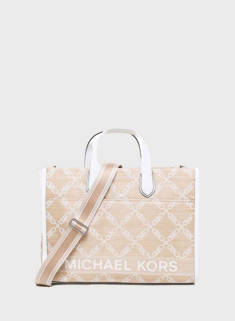 مايكل كورس حقيبة جيجي كبيرة بنقش جيجي جاكار - Image 1