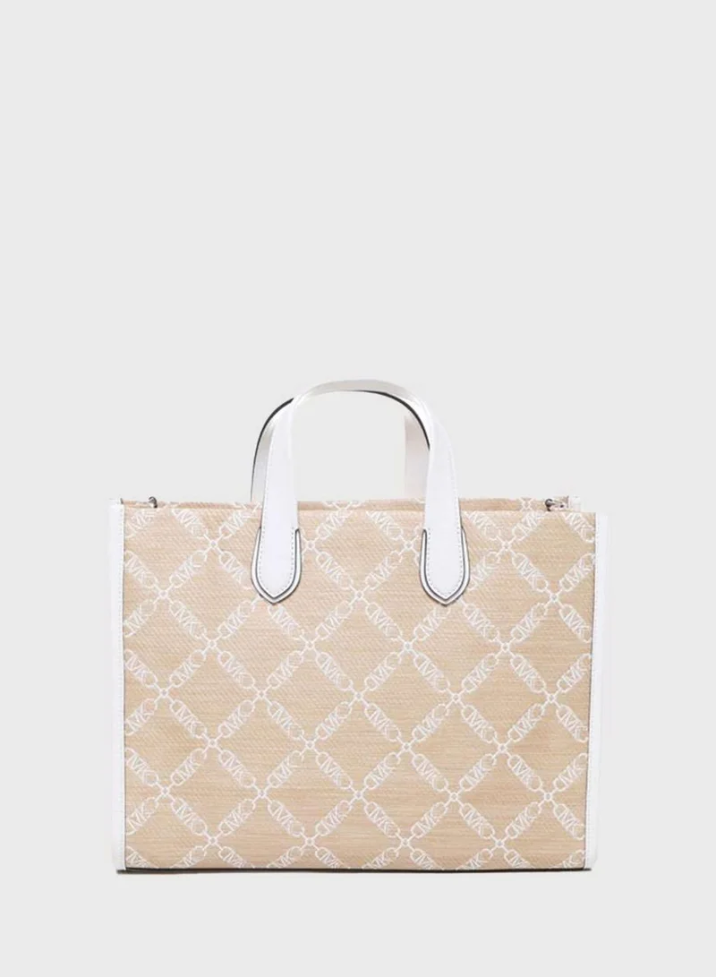 Michael Kors Large Gigi Monogram Jacquard Tote Bag