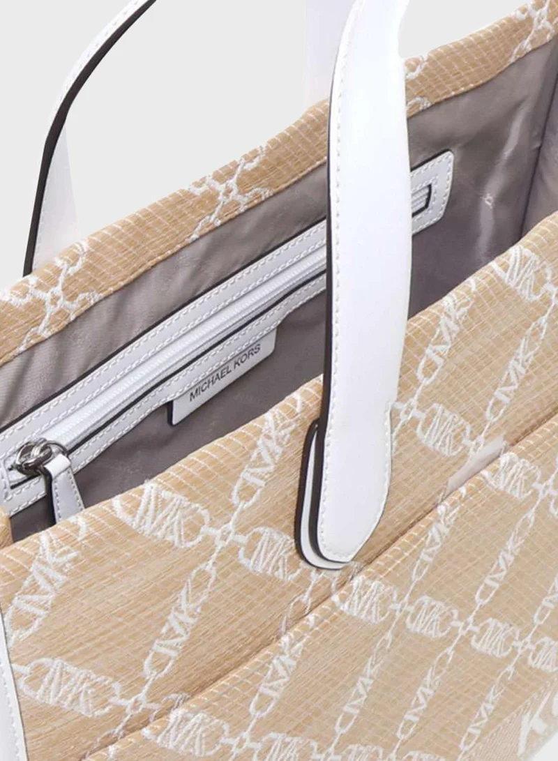 Michael Kors  Large Gigi Monogram Jacquard Tote Bag for Women | Best Price UAE