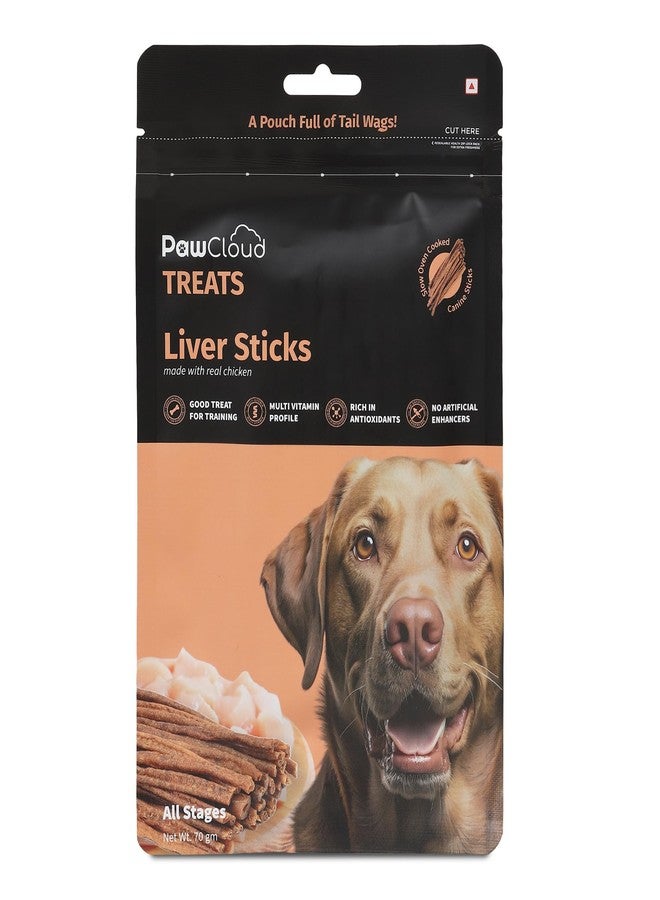 PawCloud Dog Soft Chew Stick Treats - Liver with Chicken, 70 gm - Image 1