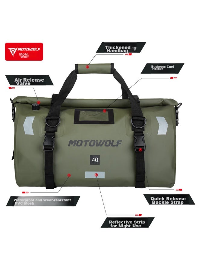 Motowolf Motorcycle Riding Rear Tail Bag, Rider Equipment, Racing Bike, Motorcycle Travel, Men's Waterproof Backpack, Motorcycle Saddle Bag - Image 5