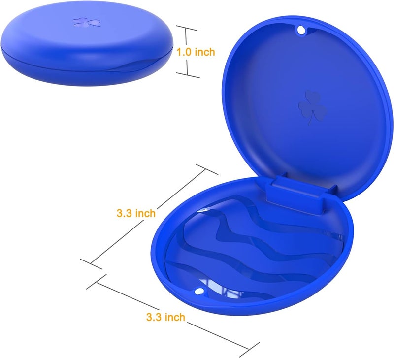 ARGOMAX 2 Pack Retainer Case, Aligner Case, Orthodontic Retainer Case, Retainer Mouth Guards Travel Case - Dark Blue. - Image 3