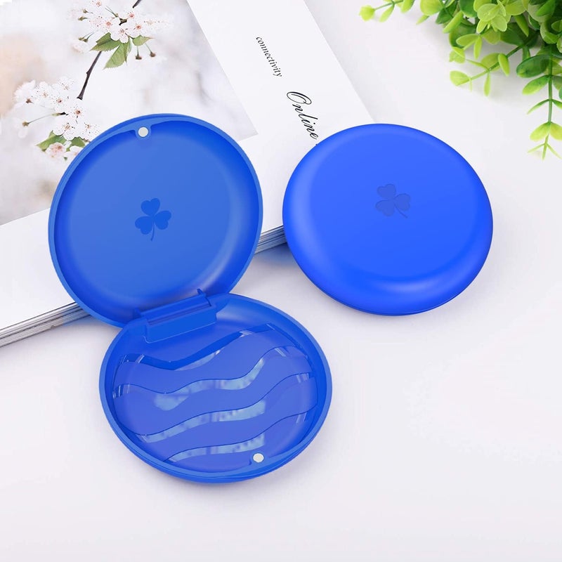 ARGOMAX 2 Pack Retainer Case, Aligner Case, Orthodontic Retainer Case, Retainer Mouth Guards Travel Case - Dark Blue. - Image 5