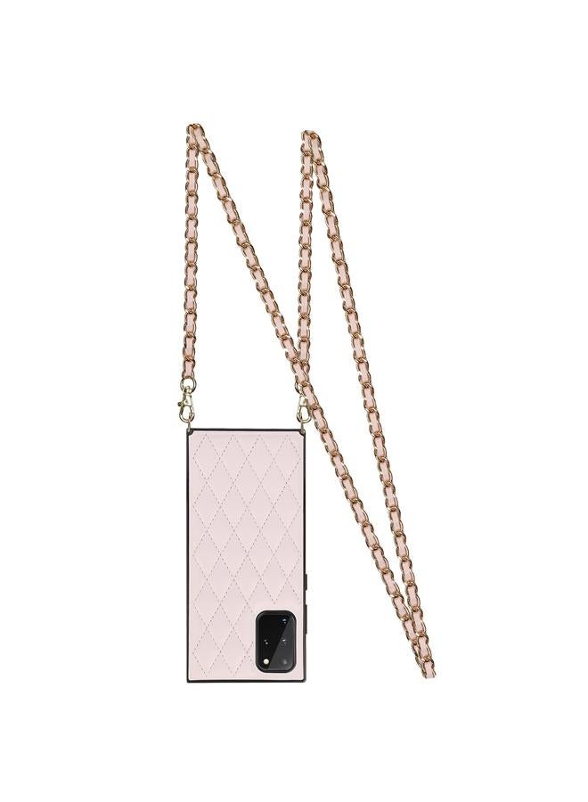 اس-توب جراب لهاتف Samsung Galaxy S20 أنيق بنمط معيني من جلد الألياف الدقيقة + جراب مقاوم للصدمات من مادة TPU مع حزام كتف سلسلة - Image 2