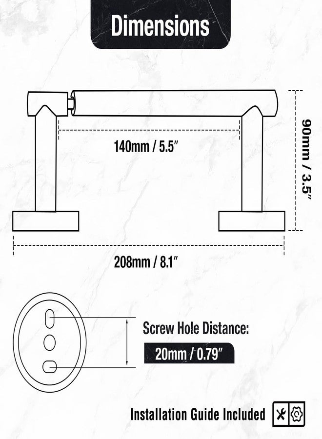 HITSLAM Toilet Paper Holder Wall Mount Matte Black, Double Post Pivoting Toilet Paper Roll Holder, SS304 Stainless Steel Bathroom Toilet Tissue Holder - Image 2
