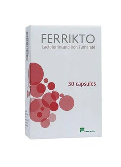Ferrikto Lactoferrin and Iron Fumarate 30 Capsules: Advanced Nutritional Support for Iron Deficiency