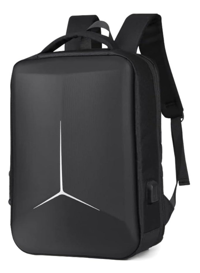 TDOO 15.6 Inch Hard Shell Laptop Backpack, Anti-Theft Waterproof Business Travel Computer Backpack, Black Gaming Laptop Bag with USB Port and Password Lock… - Image 1