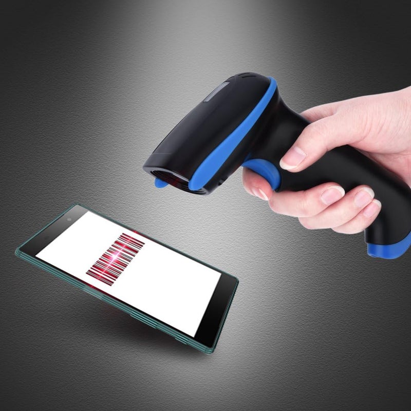 GOWENIC Handheld Wireless Barcode Scanner, USB Wired 2.4GHz Wireless Barcode Bar Code Scanner Reader, for Library Book Convenience Store, Supermarket, Warehouse (Blue) - Image 4