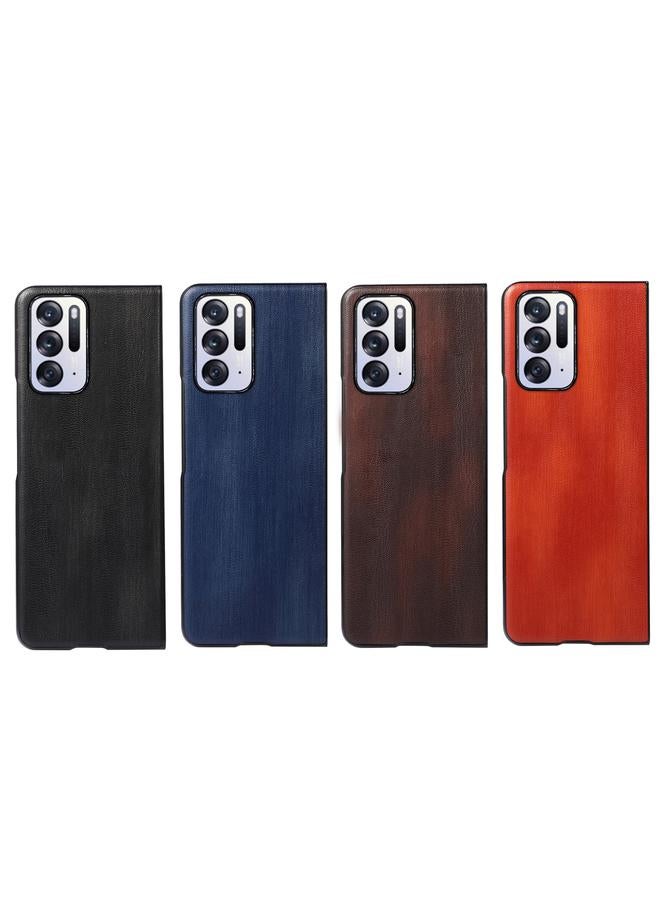 اس-توب جراب لهاتف OPPO Find N مصنوع من مادة البولي يوريثان وملمس البقرة الصفراء - Image 4