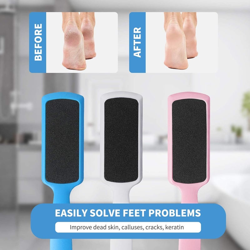F-U Store Pedicure Foot Files Callus Remover with Double Sided Feet Rasp for Dead Skin Professional Scrubber for Feet (3 Pack) - Image 3