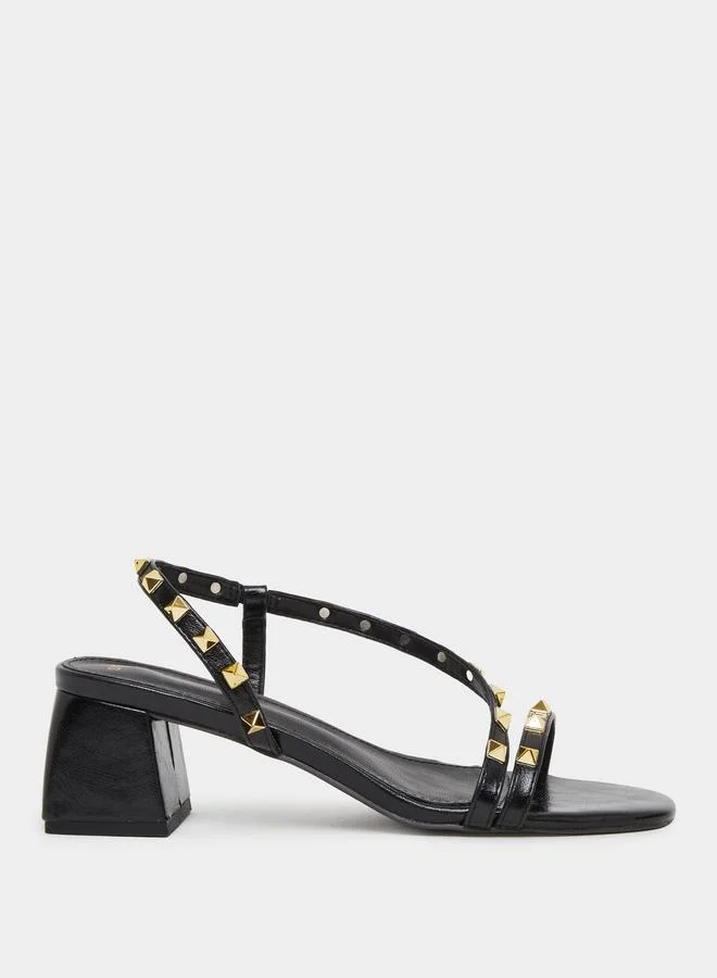 Styli Styli Studded Block Heel Sandals
