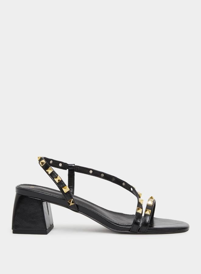 Styli Studded Block Heel Sandals - Image 1