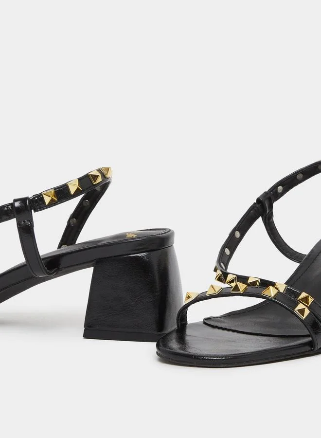 Styli Styli Studded Block Heel Sandals