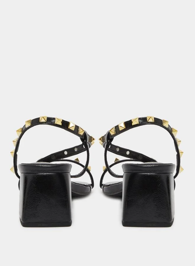 Styli Styli Studded Block Heel Sandals