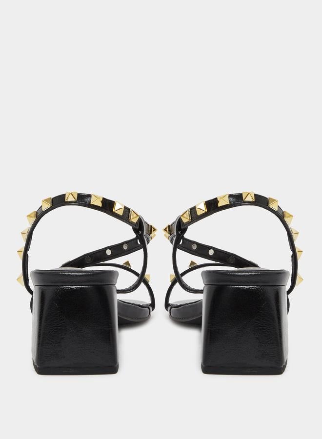 Styli Studded Block Heel Sandals - Image 4