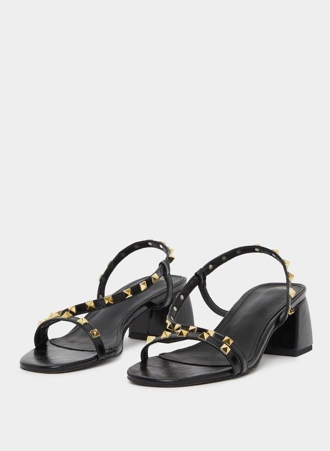 Styli Studded Block Heel Sandals - Image 2