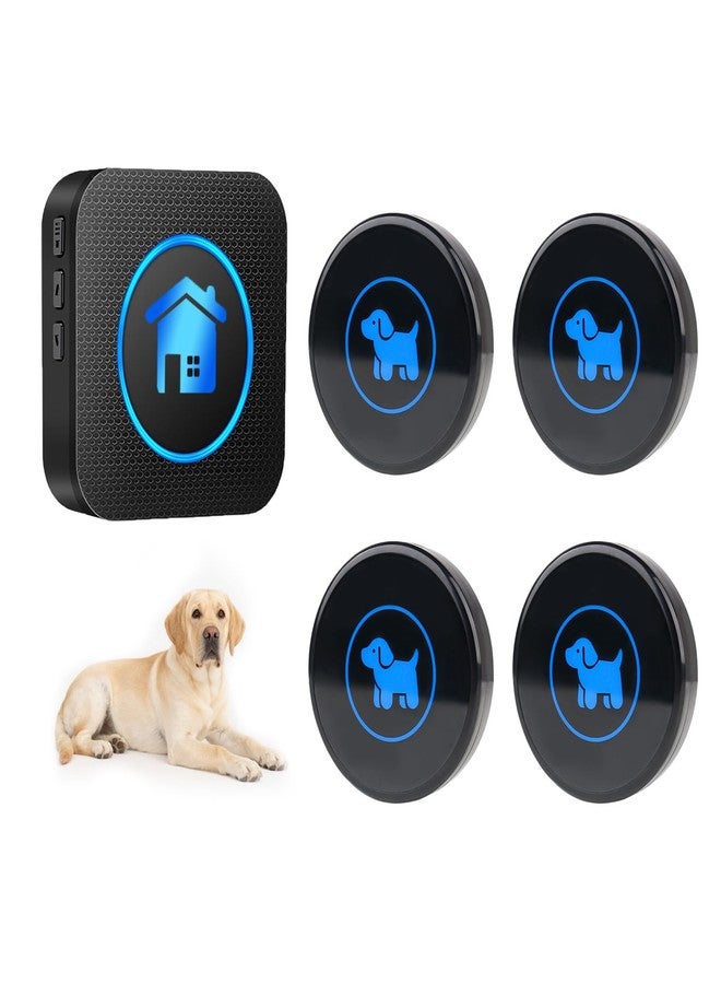 Cangecit Dog Door Bell 2026 Enhanced Touch, Wireless Doggie Doorbell for Potty Training to Go Outside, IP65 Waterproof, 1000ft Range, 55 Melodies, 5 Modes & Adjustable Volume (4 Buttons) - Image 1