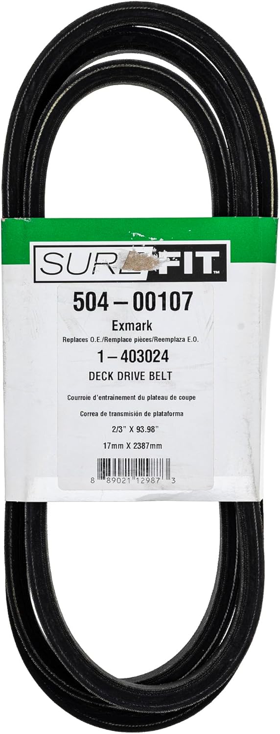 Surefit SureFit Deck Drive Belt Replacement For Exmark 1403024 32 36 48 Cut Viking WalkBehind Lawn Mowers 23 X 9398  - Image 2