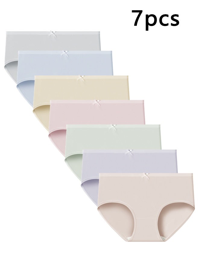 Zeemey 7-Piece Cotton Bikini Breathable Panties Low Waist Fashionable Ladies Panties - Image 1