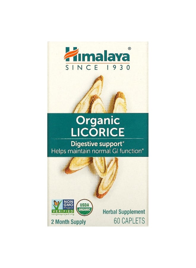 Himalaya Himalaya, Organic Licorice, Digestive Support, 60 Caplets  - Image 1