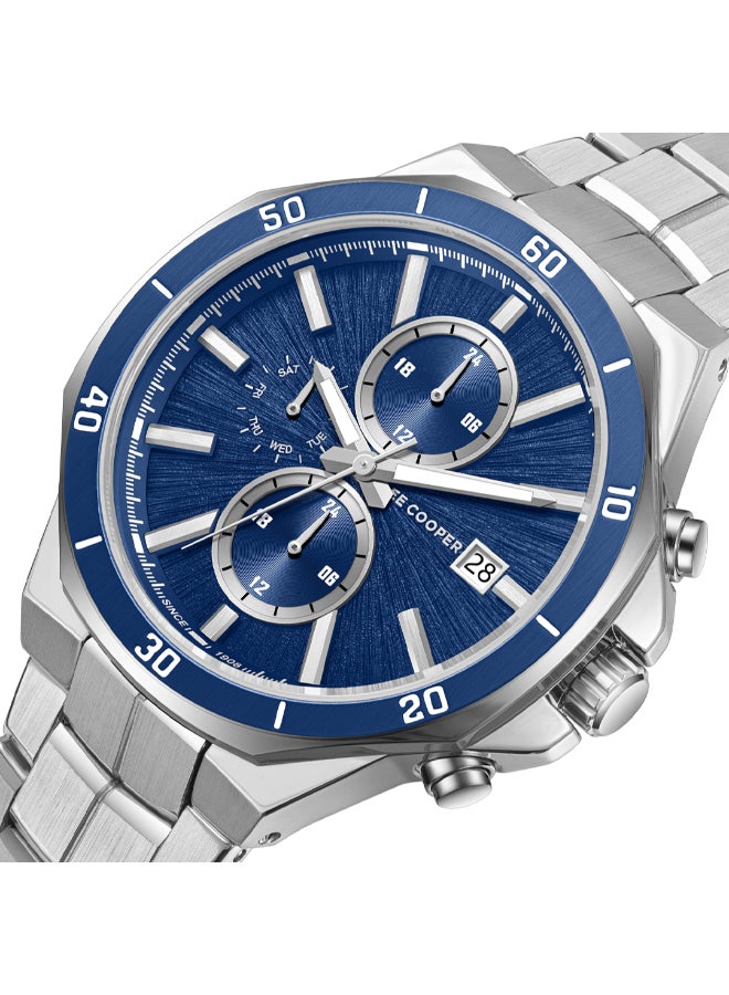 لي كوبر ساعة رجالية معدنية متعددة الوظائف ٤٣ مم - Image 1