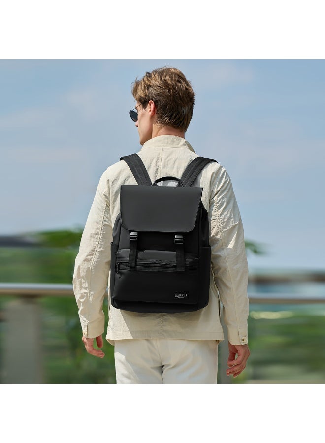 RAHALA RAL822 RAHALA Men's/Unisex Casual Fashion Waterproof Laptop Backpack with Flap Cover and Double Buckle - Image 4