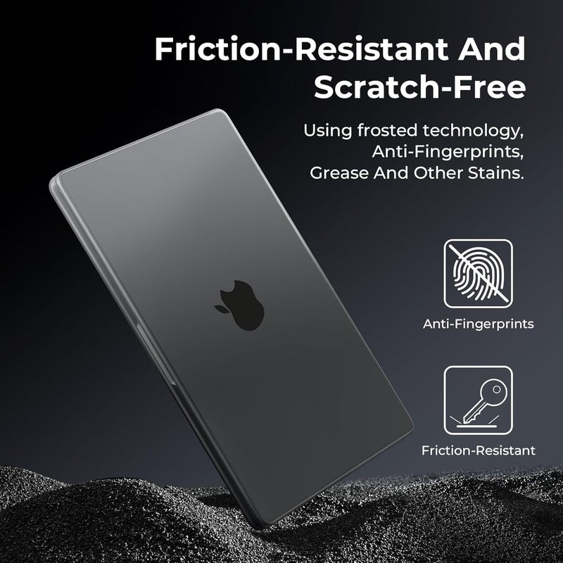BlueSwan حافظة متوافقة مع MacBook Pro 14 بوصة M5 A3426 A3427 A3434 M4 A3112 A3185 A3401 M3 A2918 A2992 M2 A2779 M1 A2442 Pro/Max للأعوام 2026 و2021-2025، غلاف حماية PP خارجي لجهاز Mac 14 بوصة، أسود غير لامع - Image 3